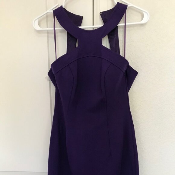 SMALL Short Mini Trina Turk Circular Neckline Purple Cocktail Evening Dress - Picture 10 of 10